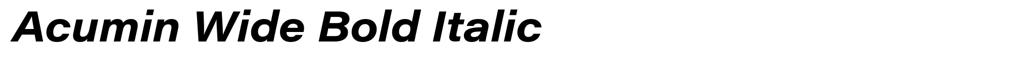 Acumin Wide Bold Italic image